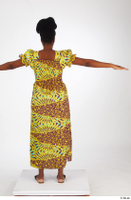  Dina Moses dressed standing t poses whole body yellow long decora apparel african dress 0005.jpg